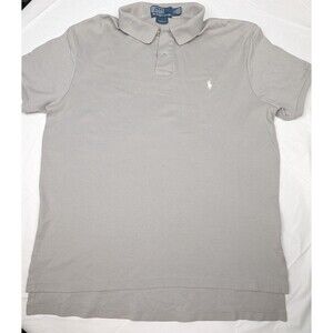 VTG Polo Ralph Lauren Shirt Mens L  Performance Pima Stretch Mesh Flesh Pony